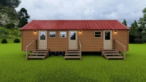 The Vacavia Triplex Cabin Exterior, in Brown, by Vacavia