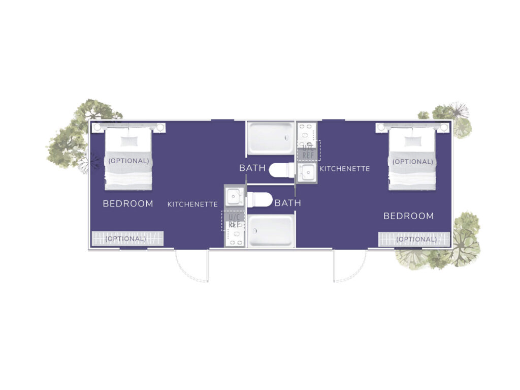The Duplex Cabin, Floor Plan, by Vacavia