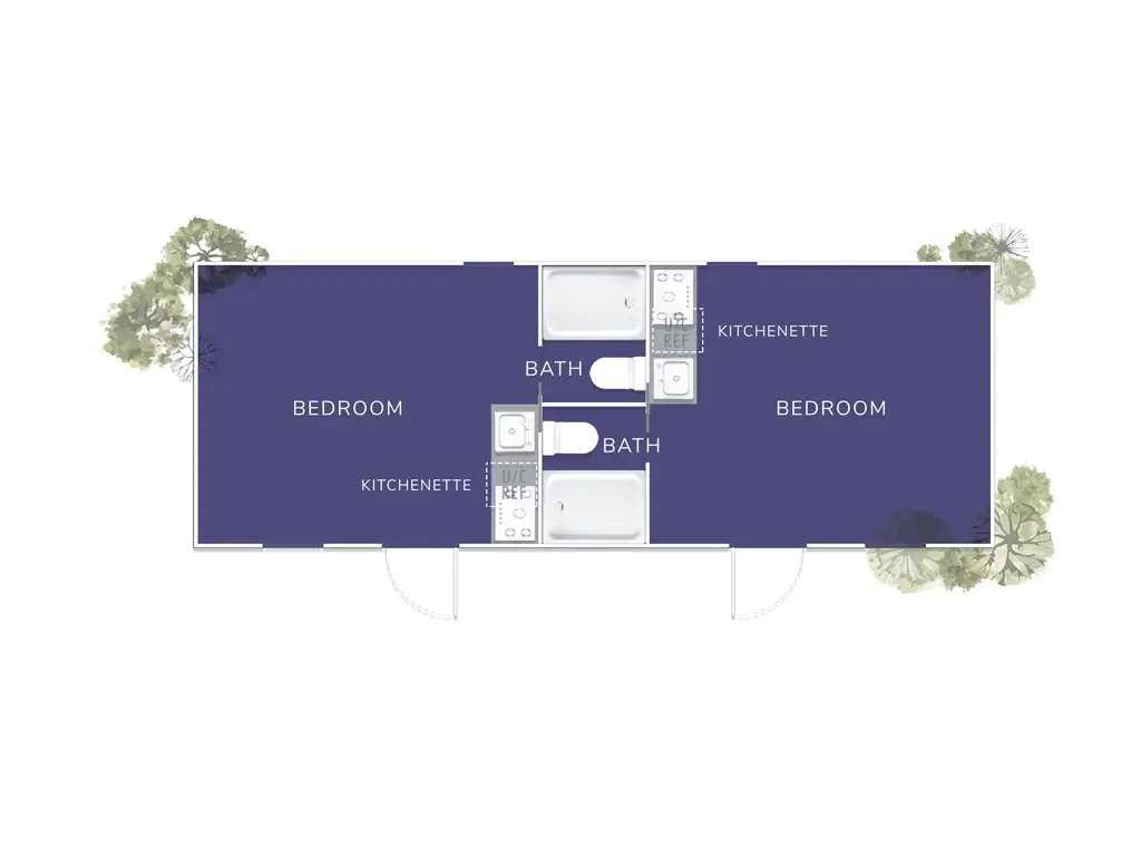 The Duplex Cabin, Floor Plan, by Vacavia