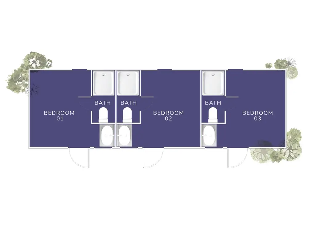 The Vacavia Triplex Cabin, Floor Plan, by Vacavia