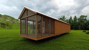 Okefenokee Cabin Exterior, in Brown, by Vacavia
