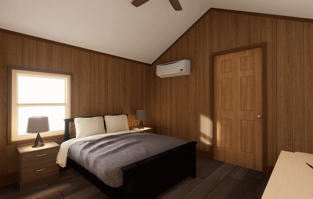 Okefenokee Cabin Interior, in Brown, by Vacavia