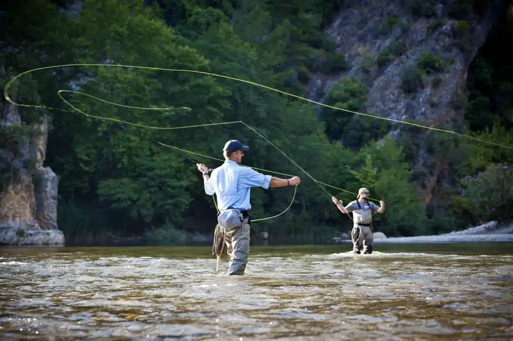 man fishing in the river