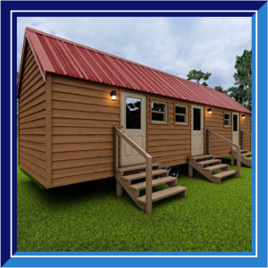 The Vacavia Triplex Cabin Exterior, in Brown, by Vacavia